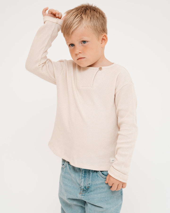 Kids waffle top 